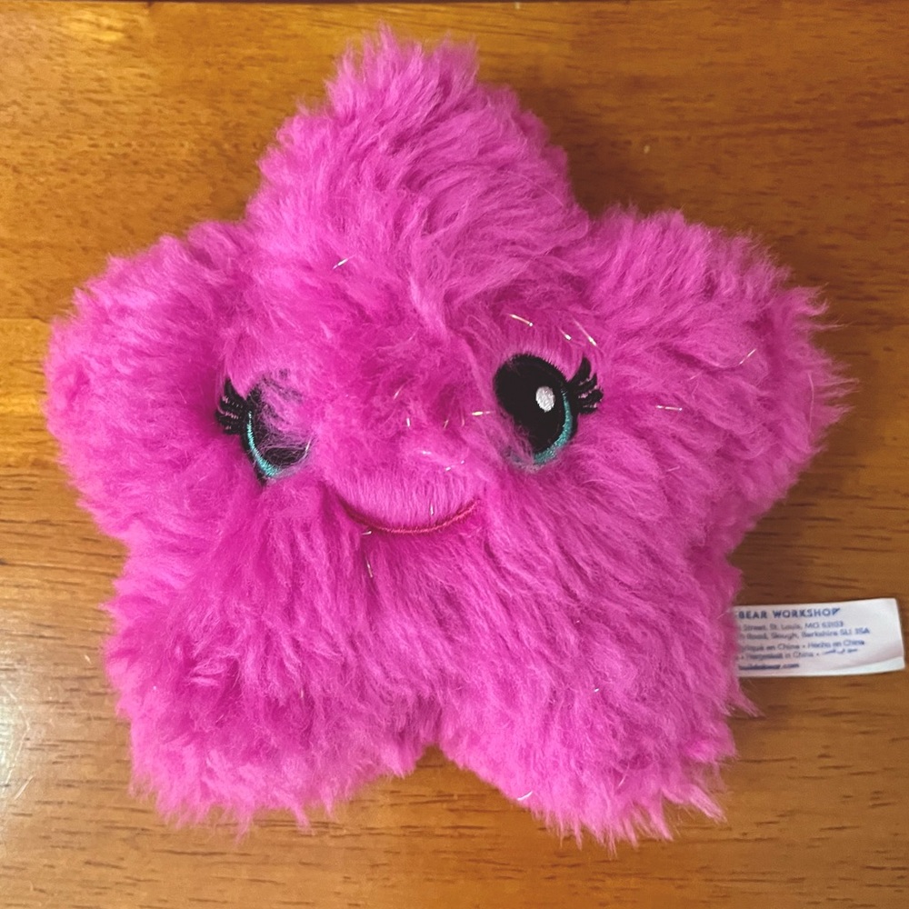 🌟2/$12🌟 Build a Bear pink Starfish glittery plush toy kid stuffed animal